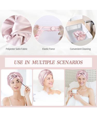 Arqumi Double-Layer Satin Hair Bonnet for Women - Large Pink Sleep Cap with Adjustable Drawstring - Ideal for Long and Short Hair - Buy Online on GoSupps.com