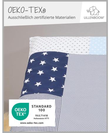 ULLENBOOM Diaper Cover 75x85 cm - Blue & Gray Removable Cotton Cover for Changing Pad | Made in EU - Buy Online on GoSupps.com