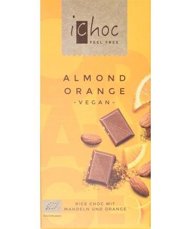 Vivani Organic Chocolate Almond Orange Chocolate 80g x 10