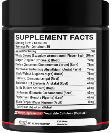 DEDICAD 11in1 Cloves Supplement with Ginger, Ceylon Cinnamon and 8 Other More - Digestive, Immune System, Mood Support - 60 Capsules - 30 Days Supply - Buy Online on GoSupps.com