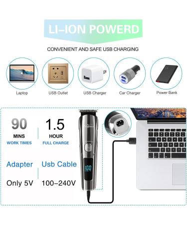 Brightup Beard Trimmer for Men - Electric Razor & Shaver Cordless Hair Clippers Trimmers Set IPX7 Waterproof Mens Grooming Kit for Shaving Face Mustache Body Ear Nose Hair Trimmer Gifts for Men Black - Buy Online on GoSupps.com