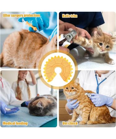 Adjustable Soft Neck Ruff Cat Collars - 2 Pack Sunflower Design | Anti-Losing & Comfortable for Cats (S) - Buy Online on GoSupps.com