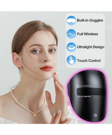 Lovsheme LED Face Mask Light Therapy 7-Color Red Light Therapy for Skin Care Wrinkle Reduction & Skin Rejuvenation Painless Wireless Portable Red Light Therapy Mask for Face Skin Care Home Facial - Buy Online on GoSupps.com