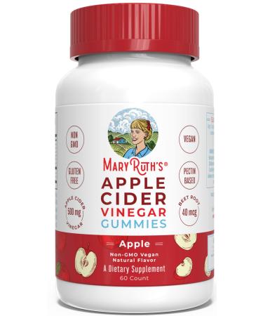 MaryRuth Organics Apple Cider Vinegar 1 Month Supply Vitamin Gummy for Adults and Kids Supplements for Immune Support Vegan Non-GMO Gluten Free 30 Servings Pack of 1