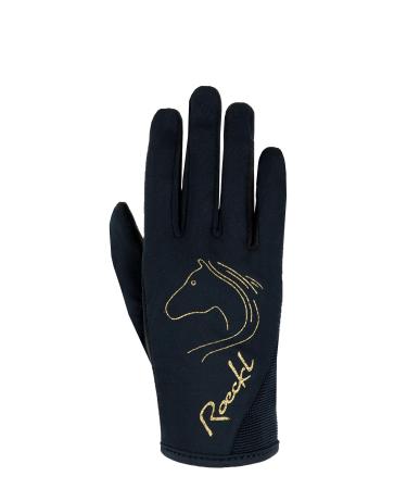 Roeckl Sports Riding Gloves Tryon Kids Summer Gloves 4 Colors Size 3-7 5 Black/Gold