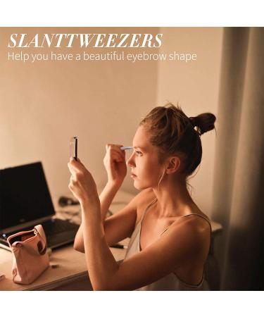 12-Pack Rose Gold Eyebrow Tweezers - Precision Stainless Steel Slant Tip for Men & Women - Buy Online on GoSupps.com