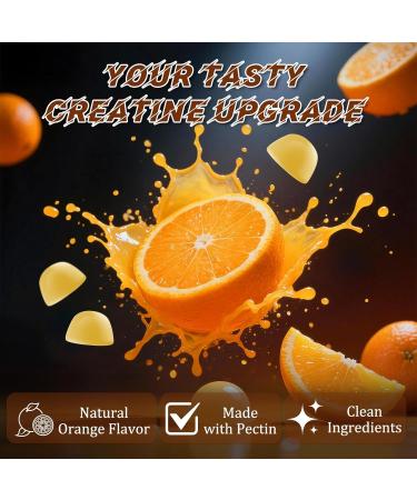 Novafun Creatine Gummies 1500mg Creatine Monohydrate for Muscle Strength Endurance Workout Performance Vegetarian & Gluten-Free Orange Flavor 60 Count - Buy Online on GoSupps.com