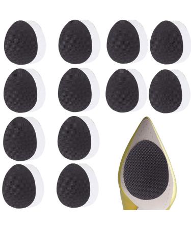 12 Pairs Self-Adhesive Non-Skid Shoe Pads Anti Slip Shoe Grips for Shoes  Anti-Shedding Skid Proof Rubber Sole Protectors 24Pcs 12 Pairs (24Pcs)