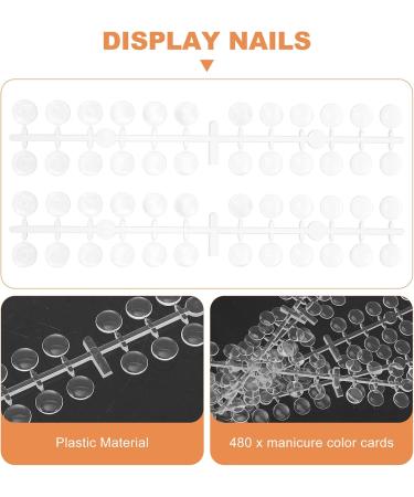 minkissy 24 Sets Nail Display Board Nail Tip Color Board Nail Display Card Nail Polish Sticks Nail Art Sample Board Sheer Nail Polish Clear Fingernail Polish 3d Plastic Manicure Tools Mini - Buy Online on GoSupps.com