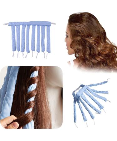 WUBAYI Heatless Curling Rod - Soft Hair Curlers for Overnight Curls - Blue Hair Rollers with Satin Bag - Buy Online on GoSupps.com
