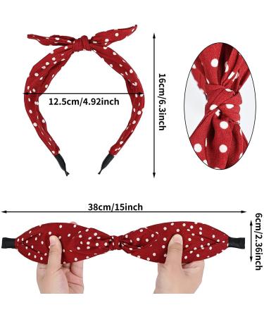 Shop Polka Dot Headband Set for Women - Bow Tie Knotted Hairbands and Bunny Ears - 3 Stylish Hair Accessories - International Shipping Available! - Buy Online on GoSupps.com