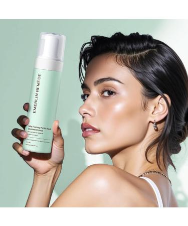 Emerlin Rem de Mild Foaming Facial Wash Cleanser Mousse with Aloe Leaf Water Amino Acids & Vitamin B5 Gentle Hydrating Face Wash for All Skin Types 200ml - Buy Online on GoSupps.com