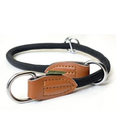 Leisegr n Paracord dog collar adjustable | Collar for dogs made of nylon | Model Devon | Black | Size: L Black L - Buy Online on GoSupps.com