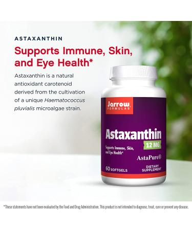 Jarrow Formulas Astaxanthin 12 mg - 60 Softgels | Powerful Antioxidant Support - Buy Online on GoSupps.com