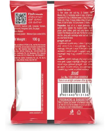Eastern Fish Masala 100G/3.5Oz 100% Natural - Buy Online on GoSupps.com