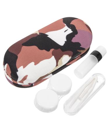 Kombiuda 1 set of glasses case with double usage purpose contact lens container Schnapps glasses White glasses travel glasses organizer glasses case glasses plastic hard shell portable travel