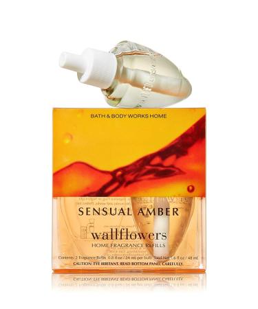 Bath and Body Works Sensual Amber WallFlower Refills 2 Bulbs