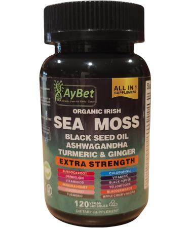Organic Irish Sea Moss Black Seed Oil Ashwagandha Turmeric Ginger Capsule Bladderwrack Burdock VIT C&VIT D3 Elderberry Manuka Honey Dandelion Yellow Dock Apple Cider Vinegar Halal Vegan - Buy Online on GoSupps.com