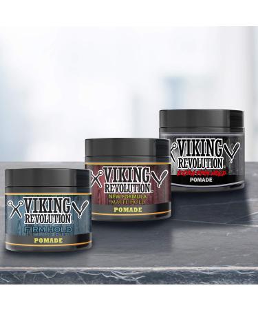 Viking Revolution Extreme Hold Pomade for Men - Style and Finish Your Hair (3 Pack) - Buy Online on GoSupps.com