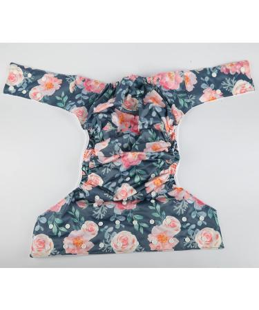 Sigzagor Teen Adult Cloth Diaper Nappy Reusable Washable for Disability - Floral Gray Chevron - Buy Online on GoSupps.com