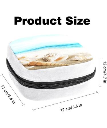GIAPB Sanitary Napkin Storage Bag | Period Tampon Makeup Pad Pouch | Blue Beach Shell Color - Buy Online on GoSupps.com