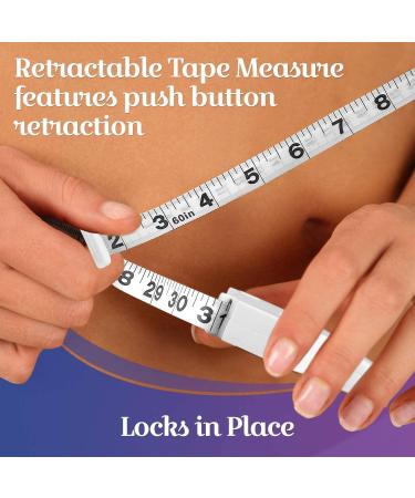 Body Tape Measure and Skinfold Caliper Body Fat Monitor Set - (Pack of 2) - Double Sided Body Tape Measures (150 cm /60 inches) - Skin Fold Body Fat Analyzer and BMI Measurement Tool  White by MEDca - Buy Online on GoSupps.com