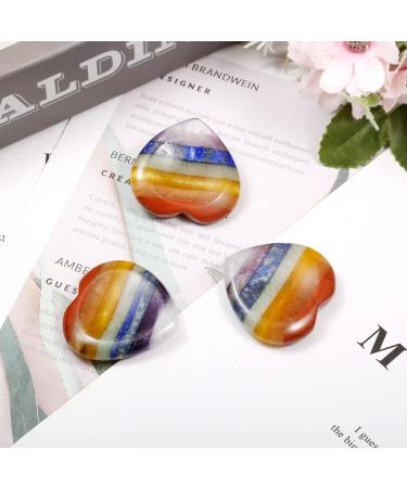Kyeygwo 7 Chakras Reiki Healing Crystal Stones - Palm Worry Stones for Meditation & Stress Relief | Multicolored Thumb Stones - Buy Online on GoSupps.com