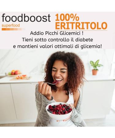 foodboost Erythritol 5 kg food boost sugar substitute 0kcal 100 pure same sweetening power as kitchen sugar suitable for diabetics and lowcalorie or balanced diets Maxi packaging - Buy Online on GoSupps.com