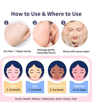 QUARXERY Purifying Exfoliating Gel 2Pcs:Gentle for Face - Facial Peeling Gel Scrub for Face Cleans Dirt & Oils - Buy Online on GoSupps.com