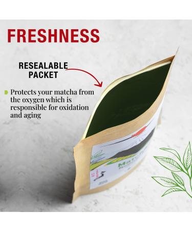 ORIGEENS Organic Japanese Matcha Tea - Blend from Shizuoka and Kagoshima - Organic Matcha Green Tea Powder - Matcha Powder 80g Bag - Buy Online on GoSupps.com