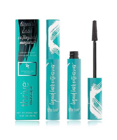 New Thrive Mascara Liquid Lash Extension Mascara Liquid Lash Extensions Black Mascara for Natural Lengthening and Thickening Effect  Waterproof Smudge-proof Natural Lasting All Day