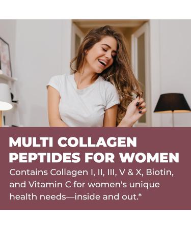 Multi Collagen Peptides Powder Types I II III V X Multi Collagen Protein Powder with Hyaluronic Acid Biotin Vitamin C For Skin Hair Nails Joints and Gut Health - Keto Non-GMO Supplement 1 Pound (Pack of 1) - Buy Online on GoSupps.com