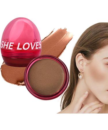 Blush Makeup Soft Cream Face Blusher with Makeup Sponge All Day Long Radiant Look Face Blusher for Gathering Home Working Shopping Traveling Dating Buogint 01# Bronze - Buy Online on GoSupps.com