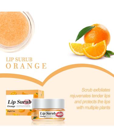 Orange Lip Scrub Vitamin C Moisturizing Lip Scrub Exfoliator to Remove Dead Skin Lip Lightening For Dark Lips Lip Exfoliator Scrub Preventing Dryness Lip Care for Chapped & Cracked Lips - Buy Online on GoSupps.com