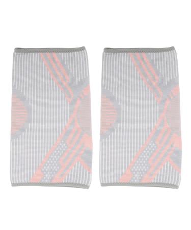 Knee Support Set - Elastic Nylon Polyurethane Rubber Band Non-Slip Knee Brace for Sports - Pink (1 Pair - Buy Online on GoSupps.com