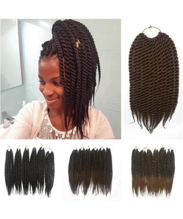 12 Inch Havana Mambo Twist Crochet Braids Ombre Brown Senegalese Twist Braids Hair Extensions Synthetic Twists Braiding Hair (12 Inch 1B/30) 12 Inch #1B/30 - Buy Online on GoSupps.com