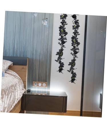 Zerodeko 4 Pcs Black Rose Vine Black Floral Garland Green Home Decor Silk Rose Garland Goblincore Room Decor Artificial Flower Garland Artificial Rattan Silk Flower Household - Buy Online on GoSupps.com