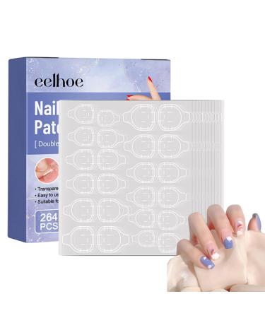 Press on Nail Adhesive Tabs Jelly Double Sided Nail Adhesives Transparent Flexible Glue Tabs Double Sided Nail Adhesives