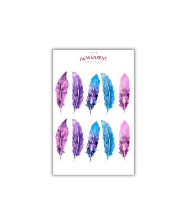 Cake Topper Edible Pre-cut 20 Purple Feathers Premium Thick Sweet Wafer Card Standing Cupcake Toppers Birthday Party Cake Decorations