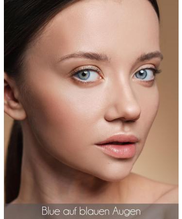 Aricona Blue Colored Contact Lenses -3.75 Diopters | Premium Hydrogel Natural Look for Glasses Wearers - Buy Online on GoSupps.com