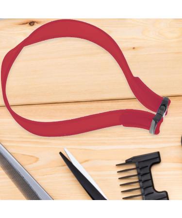 Adjustable Neck Hair Guide - Hairline Shaping Haircut Bands Tool - Curved Silicone Hair Styling Tools Haircut Bands for Home Haircuts Red - Buy Online on GoSupps.com