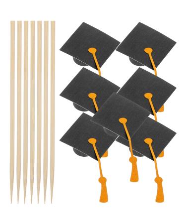 Alipis 7 Pcs 2024 Graduation Cap Cupcake Toppers Class of 2024 Grad Cap Cupcake Picks Food Appetizer Picks for 2024 Graduation Theme Party Cake Decorations Supplies