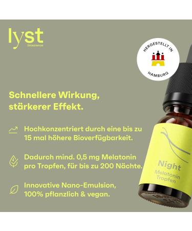 Shop Lyst Melatonin Drops - High Dose Fast-Acting Vegan & Patented | 200 Nights of Maximum Bioavailability - Buy Online on GoSupps.com