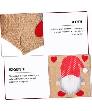 STOBAZA Christmas Bag Tote Bag Gnome Drawstring Bags Christmas Fabric Candy Pouches Baby New Year Bag 1 count (Pack of 1) Picture 3 - Buy Online on GoSupps.com