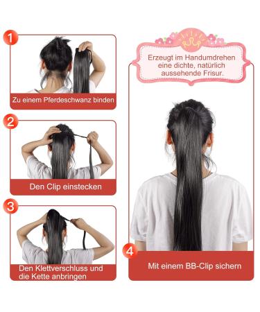 Jjstar 70 cm Synthetic Ponytail Hair Extension for Women | Smooth Braid in Ashy Medium Brown/Ash Blond - International Shipping Available - Buy Online on GoSupps.com