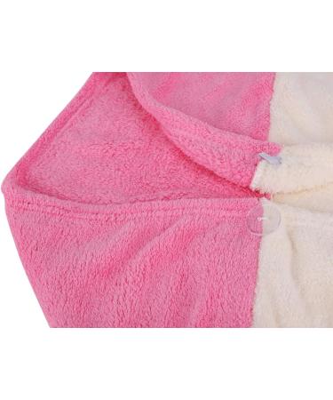 Ipenny Haarurban Quick-Dry Hair Towel | Absorbent Double Color Shower Cap - Pink & Beige for Adults - Buy Online on GoSupps.com