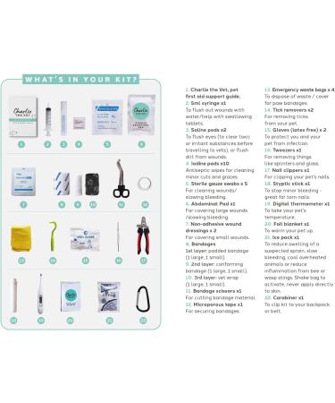 Vet Approved Dog First Aid Kit - Premium Supplies for Emergencies: Thermometer, Bandages, Nail Clippers, Tick Removers & More - Buy Online on GoSupps.com