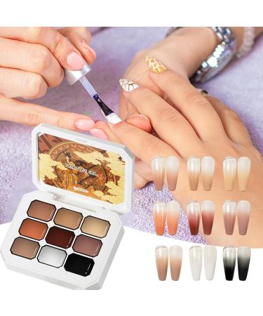 Art de Gel Solide - Gel de Peinture D grad 9 Couleurs Finition Brillante S chage Rapide Tenue Longue Pour Manucure Quotidienne Femme - Buy Online on GoSupps.com