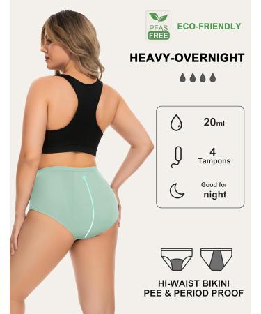 Leovqn Lace Trim Menstrual Underwear | Heavy Flow Period Knickers | Leakproof Postpartum Briefs - Buy Online on GoSupps.com