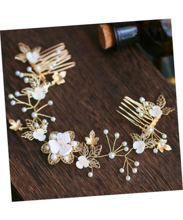 DOITOOL Tiara Bridal Headbands Wedding Hair Combs Hair Accessories for Flower Girls Wedding Headpiece Wedding Hair Clips Prom Hairpin Bride - Buy Online on GoSupps.com